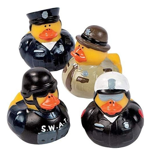 12 Patitos Goma Para Hacer Cumplir Para Decoraciones Policia