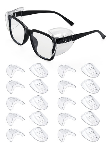 Yuntuo 10 Pairs Eye Glasses Side Shields, Flexible Slip On .