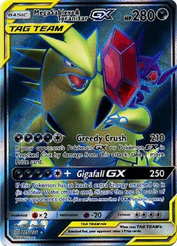 Mega Sableye & Tyranitar Gx 225/236 Full Art Ultra Raro Poke