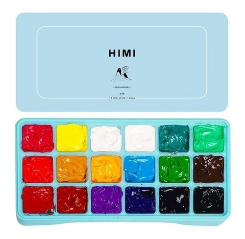 Miya Himi Gouache - Juego De Pintura (18 Colores, 30 Ml, Uni