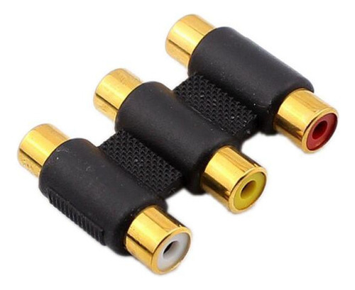 4 Acoplador De Sonido Y Video 3 Rca Adaptador De Conector A