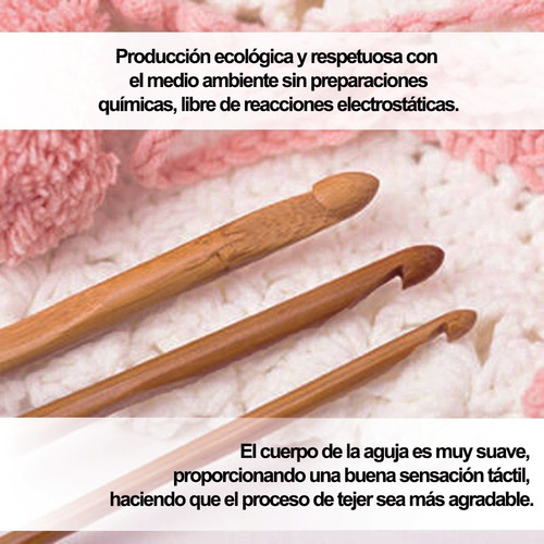 Agujas Bambu Tejer Crochet Kit 12 Und 3.0 A 10 Mm