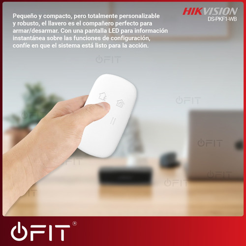 Imagen 4 de 11 de Control Remoto Inalambrico Hikvision Alarmas Axpro 4 Botones