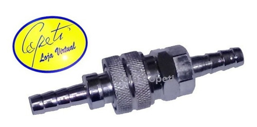 Conjunto De Engate Rápido Para Ar Em Aço Cromado Espigão 8mm