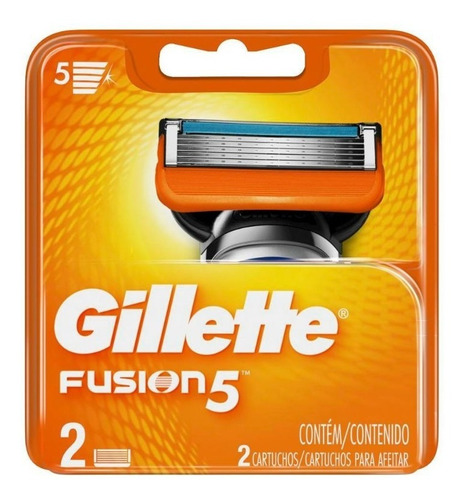 Gillette Repuestos De Afeitar Con 5 Hojas Fusion5 2un