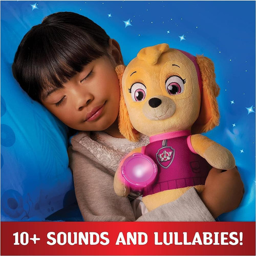 Paw Patrol Snuggle Up Peluche Skye Con Sonido Y Linterna