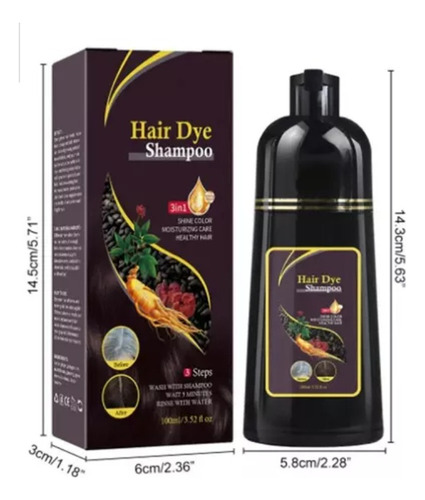 Paquete De 2 Champús Instantáneos Para Cabello Negro