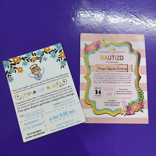 Invitación Digital Personalizada Para Bautizo Cumpleaños,etc
