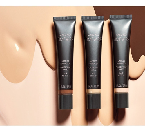 Base A Prueba De Agua Y Sudor Mary Kay + Brocha Y Esponja