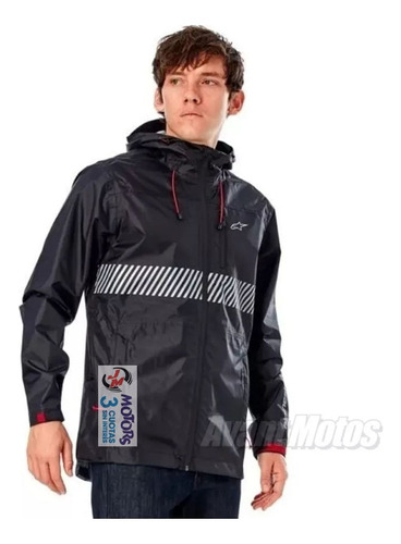 Jm Nuñez Campera Moto Impermeable Alpinestars Fusion Negro