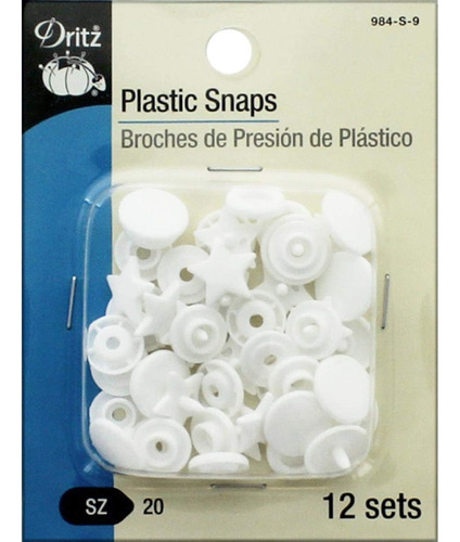 984-s-9 Plastic Wht Snaps, Size 20 White