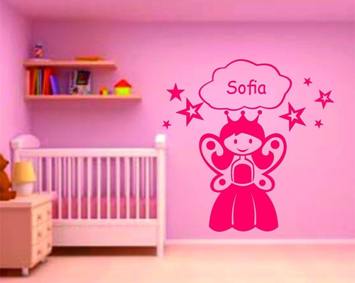 Vinilo Decorativo Princesa Nombre Pared Mas Diseños 4u