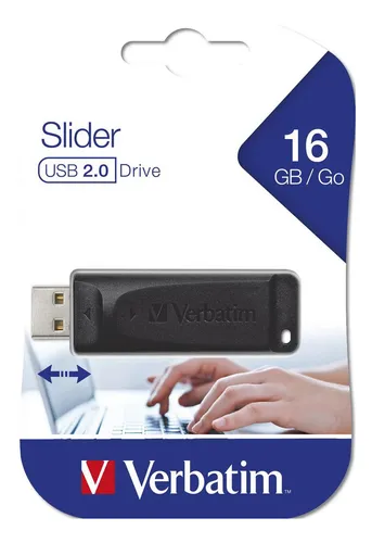 Pendrive 16 Gb Slider 3.0 Verbatim Negro