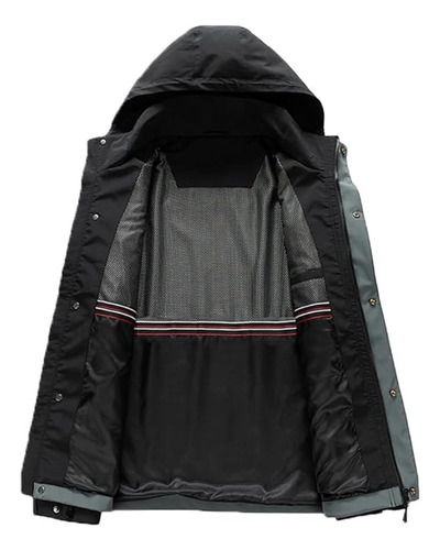 Cortaviento Impermeable Deportiva Con Capucha Para Hombre