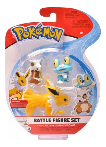 Set De Figuras Coleccionables Pokemon Jolteon Cubone Froakie