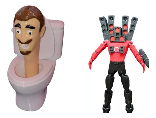 Pack Muñeco Skibidi Toilet X2 Titan Speakerman Articulado