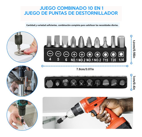 Taladro Atornillador Percutor 20v Extensor Puntas Dados Pro