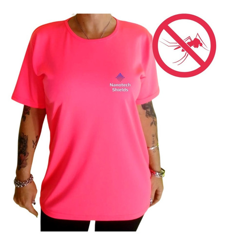 Remera Deportiva Mujer Nanotech Shields Antimosquito Running