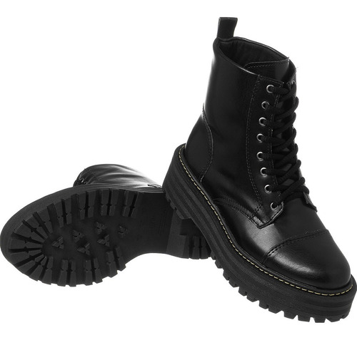 Imagem 4 de 4 de Coturno Feminino Bota Confort Tratorado Cano Curto | S1.core