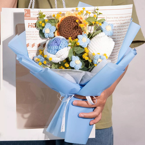 - Ramo De Flores Completo De Ganchillo, Ramo De Flores