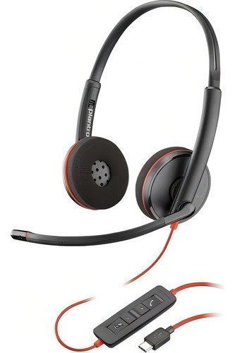 Auriculares Plantronics Blackwire C3220 - Estereo - Negro