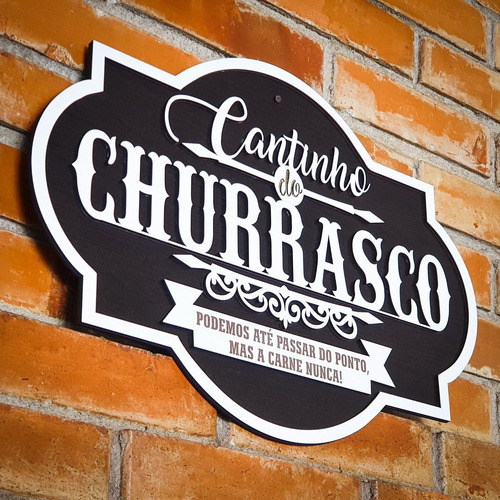 Placa Mdf De Parede Cantinho Do Churrasco Área Gourmet