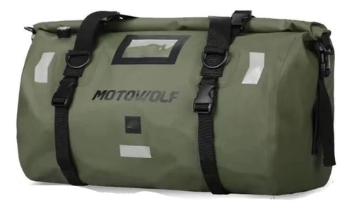 Mochila Maleta Impermeable Para Motocicleta Verde Mil 40 Lts