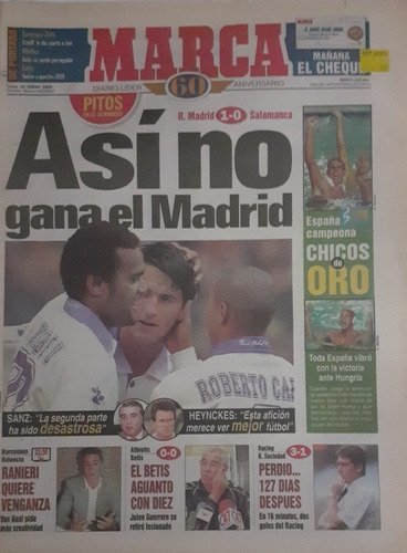 Diario Marca 19/1/1998 Real Madrid 1 Salamanca 0