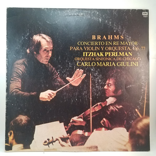 Brahms - Concierto Op77 - Perlman -vinilo - Mb