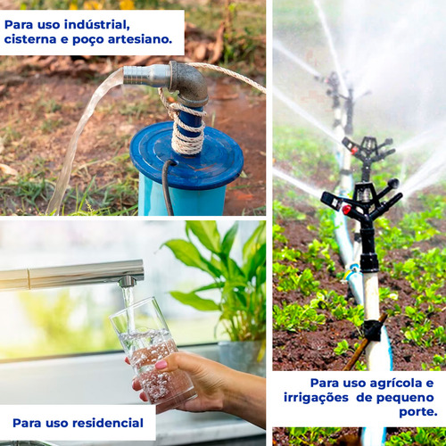 Motobomba Submersa 4p3-15 1.5cv Monofásica 220v Com Painel