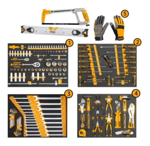 Caja Carro Herramientas 162 Pcs 7 Estantes C/llave Y Freno