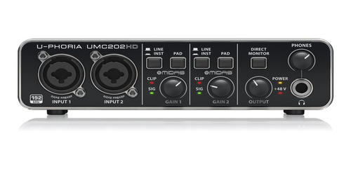 Imagen 1 de 4 de Behringer Usb 24 Bits Umc-202hd Interfase De Audio