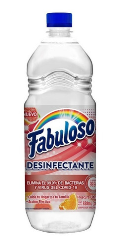 Imagen 2 de 4 de Fabuloso Desinfectante Limpiador Liq Frescura Cítrica 828 M