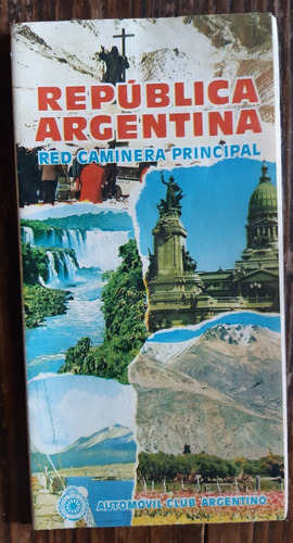 Mapa Aca / Red Caminera Argentina / Año 1980