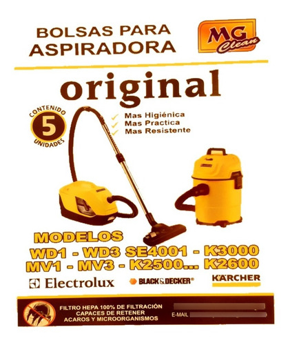 Bolsa Karcher Aspiradora K Plus Se 4001 A 3100 A2200 Carcher