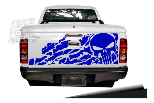 Calco Toyota Hilux Decoracion Calavera Punisher Porton