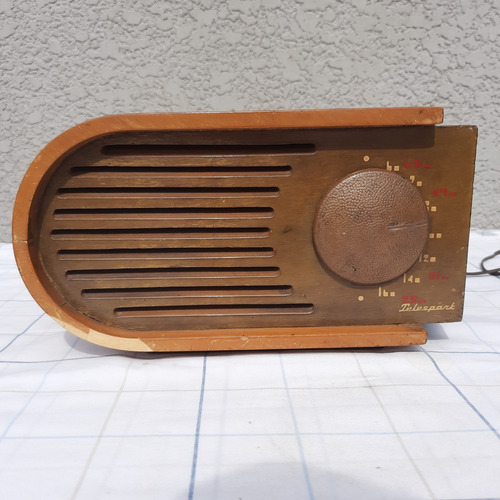 Rádio De Mesa Antigo Telespark Valvulado Funcionando
