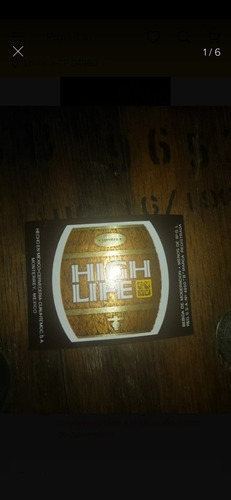 Etiqueta Antigua De Cerveza High Life 1/4