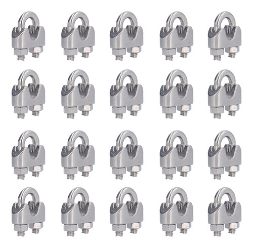 Abrazadera De Alambre, 20 Piezas, Hardware De Acero Inoxidab