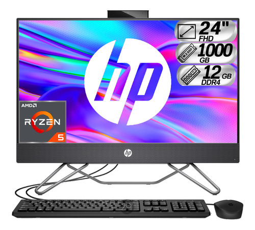  Todo En Uno Hp Amd Ryzen 5 Ssd De 1000gb Ram 12gb Full Hd