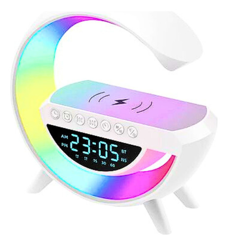 Lámpara Smart Parlante Con Reloj Digital 5 En 1_okidoki