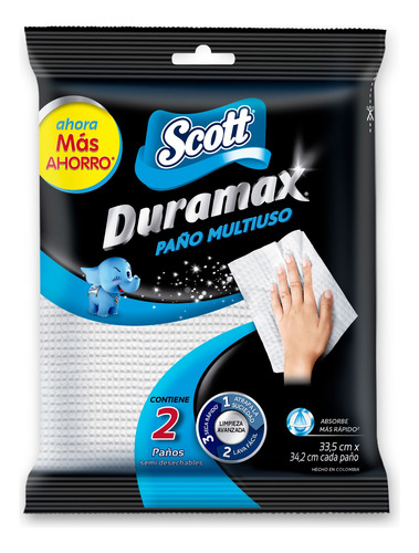 Paño de limpieza Scott Duramax Multiuso paño blanco 2 u