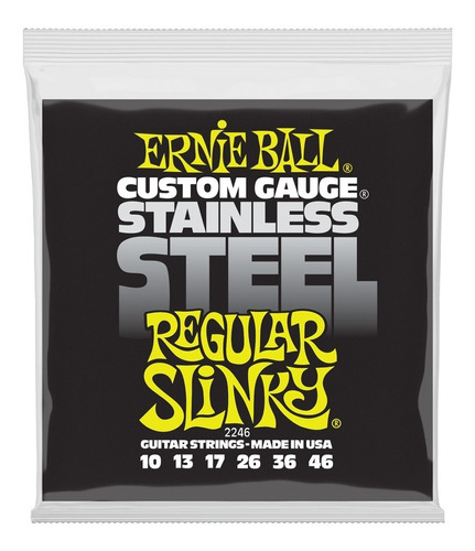 Encordadura Ernie-ball Guitarra Eléctrica Acero Inox. 10/46