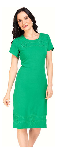 Vestido Dama Verde Bordado Mundo Terra 150350