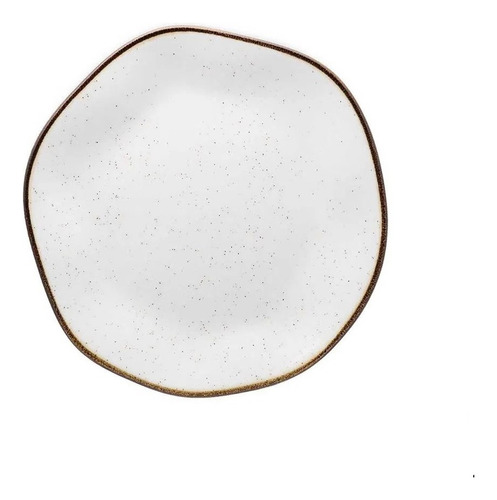Kit 6 Pratos Sobremesa Porcelana Ryo Oxford Maresia Rústico