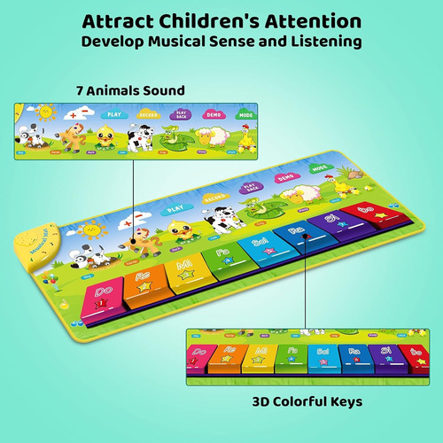 Piano Para Bebes Niños Didáctico Tapete Musical