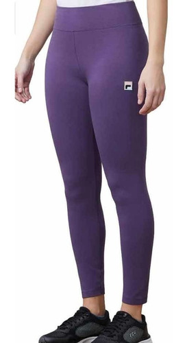 Fila Leggings Cintura Alta Mujer Color Morado Talla Chica