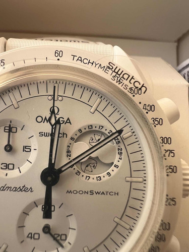 Reloj Omega X Swatch Snoopy Lunar Blanco Blanco Blanco (Usado)