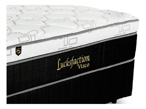 Colchão Luckspuma Pocket Satisfaction Visco Sued Queen 158