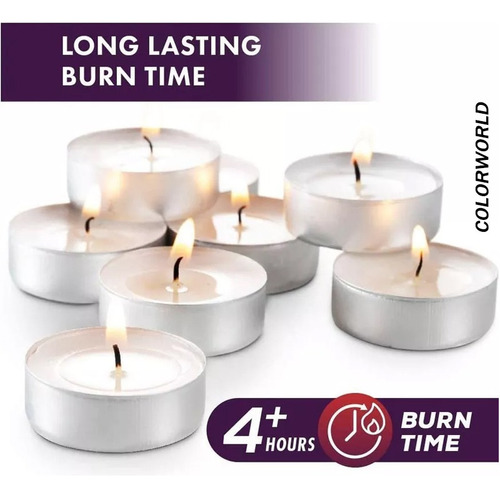 Y 100 Pzs Velas Tea Light Flotantes Sin Aroma De Alta